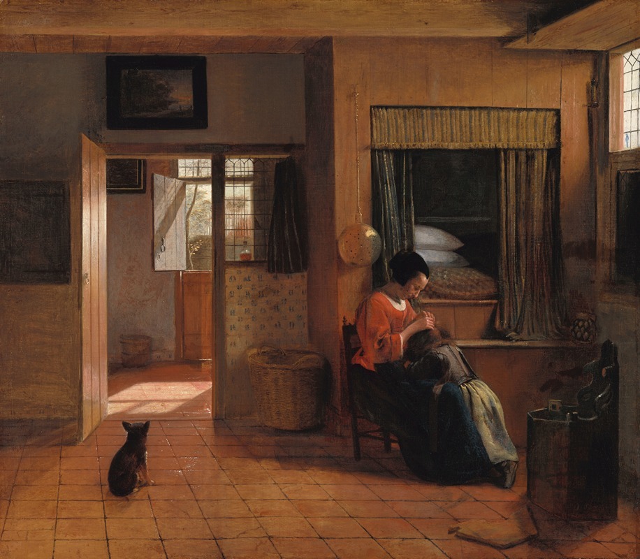 A Mother Delousing her Child’s Hair (c. 1660 - c. 1661)