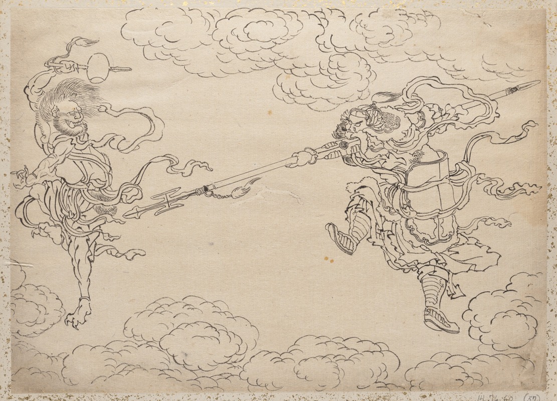 Album of Sketches by Katsushika Hokusai and His Disciples Pl.57 (19th century)