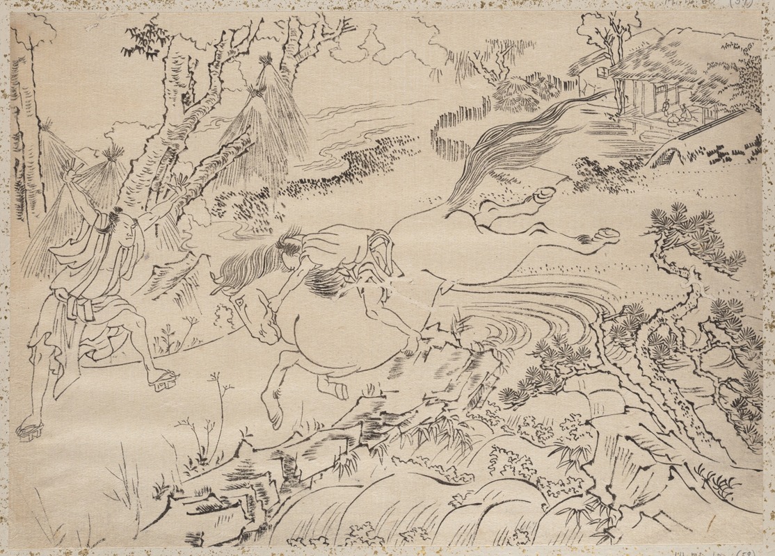 Album of Sketches by Katsushika Hokusai and His Disciples Pl.58 (19th century)