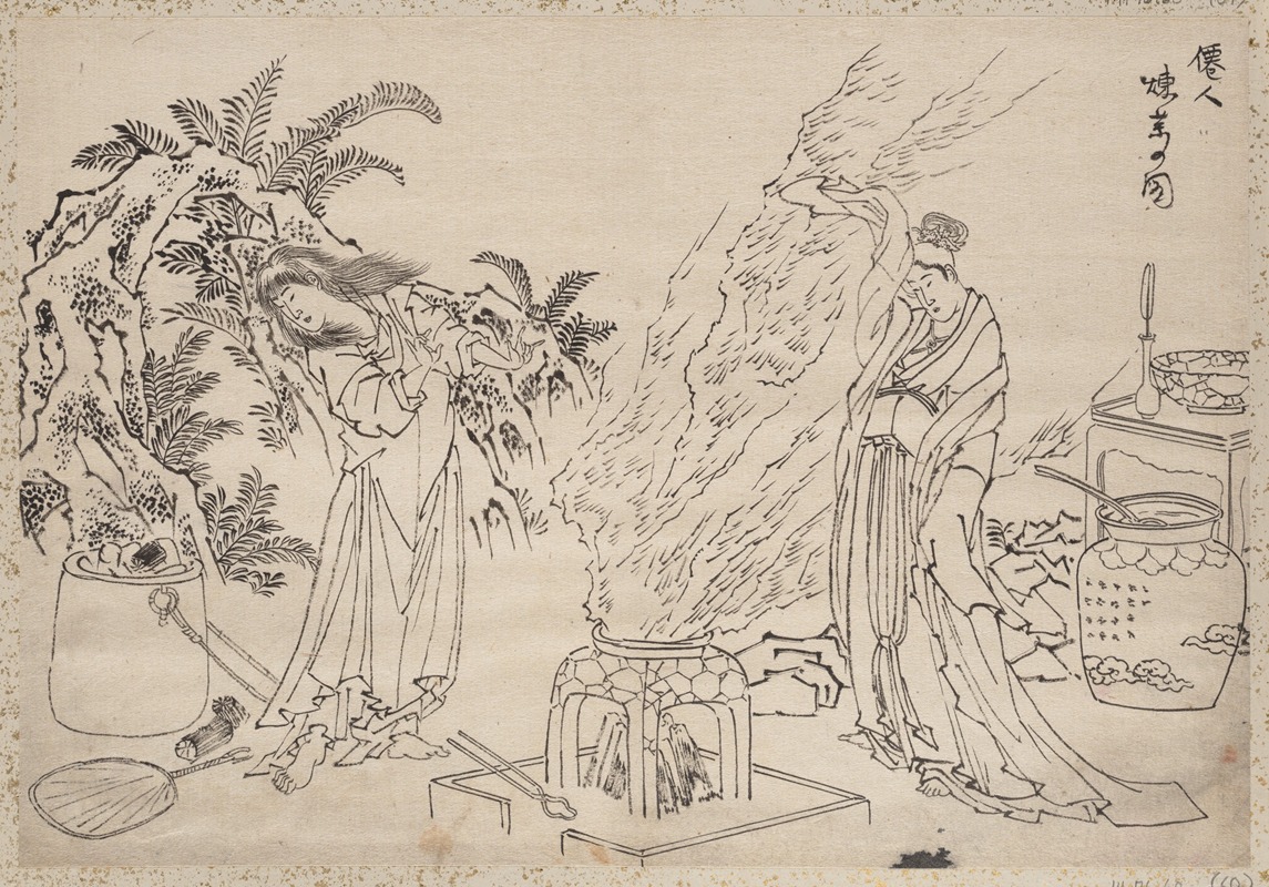 Album of Sketches by Katsushika Hokusai and His Disciples Pl.60 (19th century)