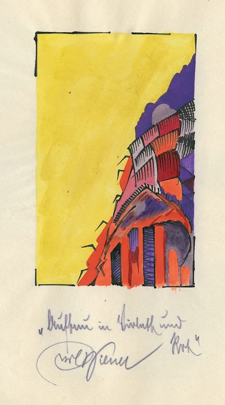Aufbau in Violett und Rot (around 1921)