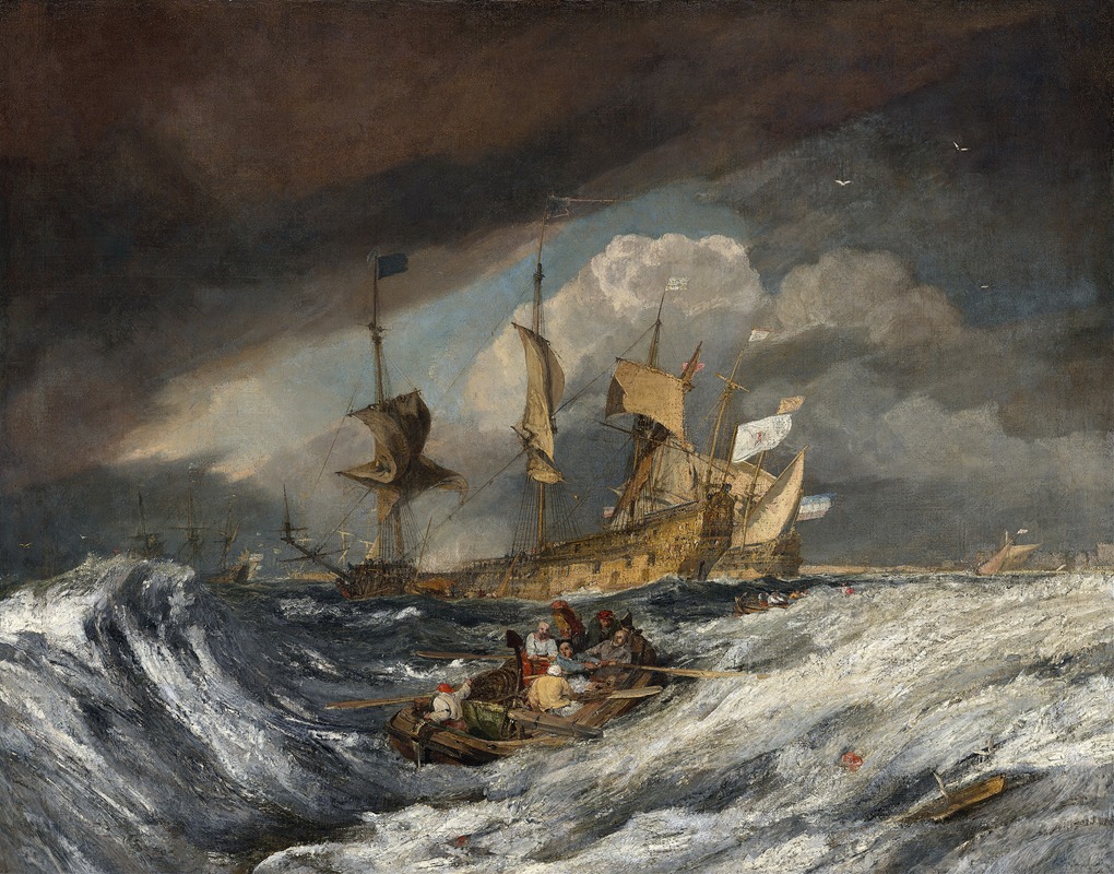Boats Carrying Out Anchors to the Dutch Men of War (c. 1804)