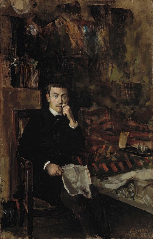 Bohême, Portrait Of The Norwegian Artist C. A. Dørnberger