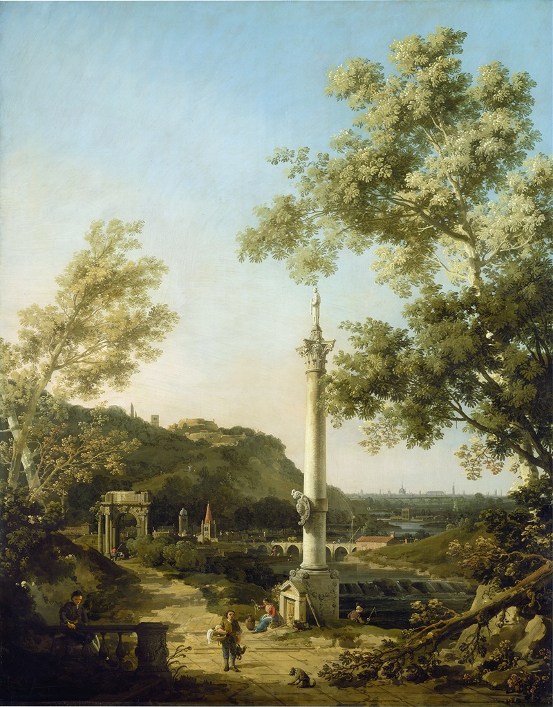 English Landscape Capriccio with a Column (c. 1754)