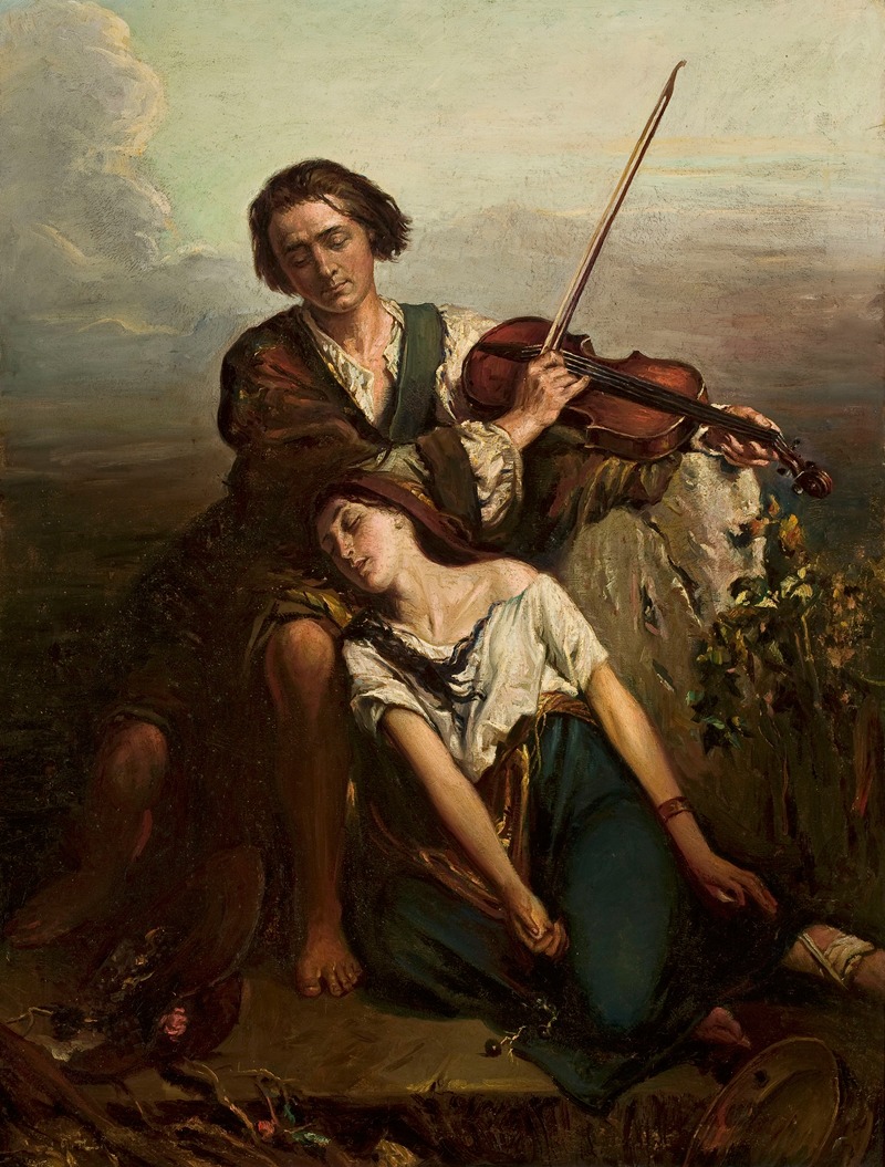 Fiddler and a Gypsy woman (Consolation) (after 1851)