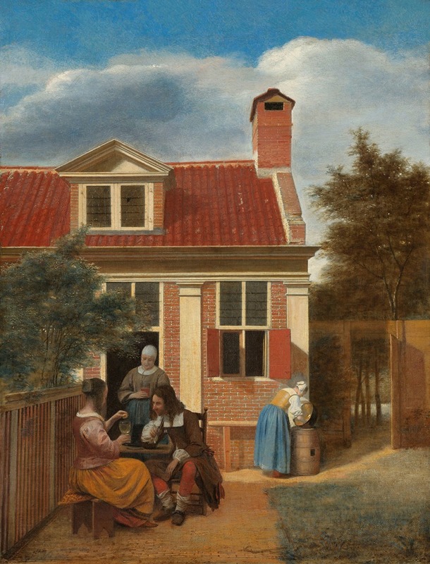 Figures in a Courtyard behind a House (c. 1663 - c. 1665)