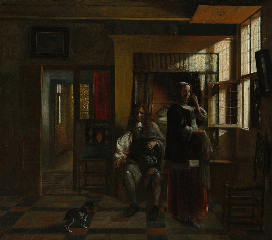 Interior with a Young Couple (ca. 1662–65)