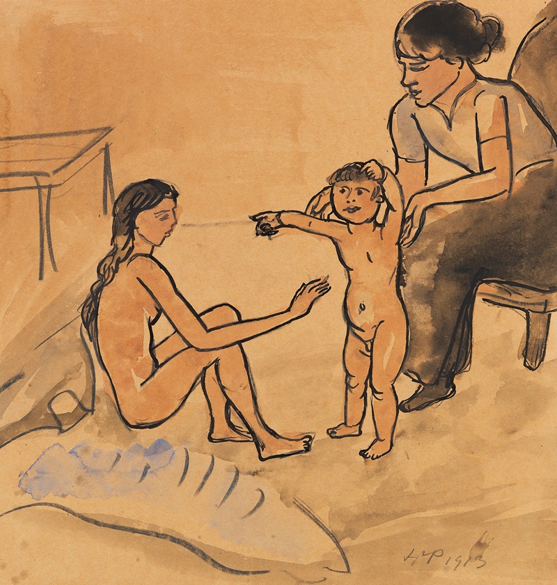 Mother and her two children