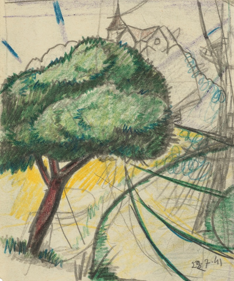 Paysage aux rayons