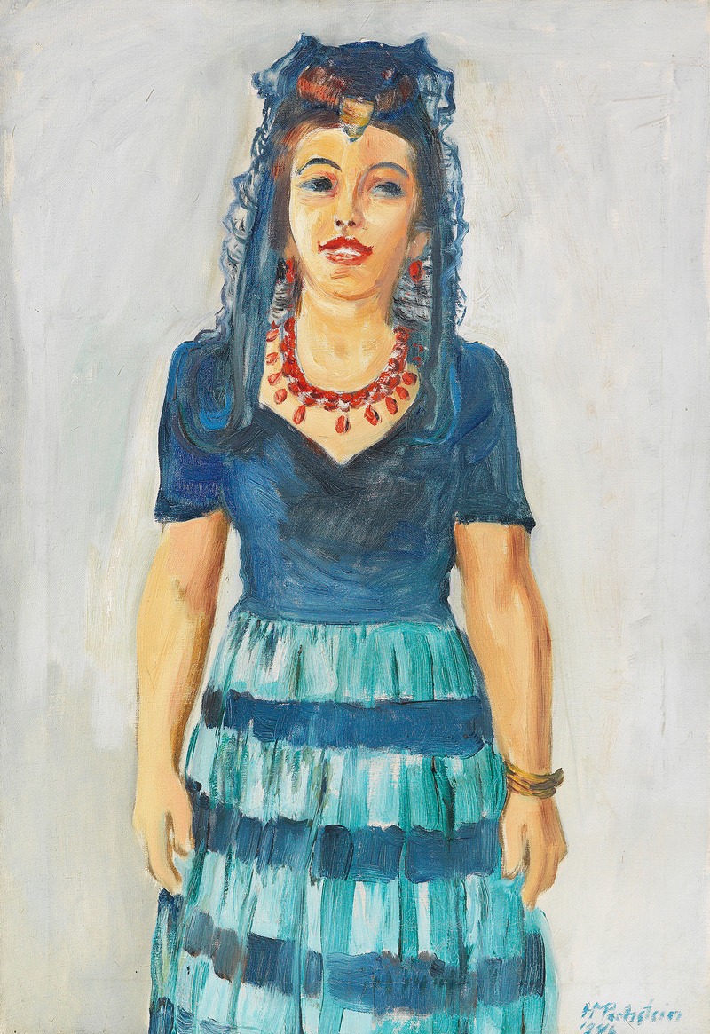 Portrait of Freda Wermel in Spanish costume