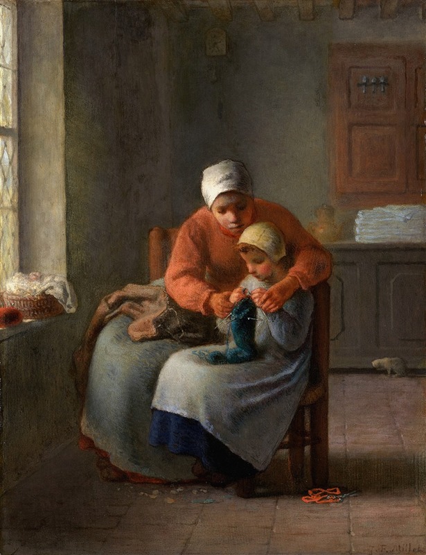 The Knitting Lesson (c. 1860)