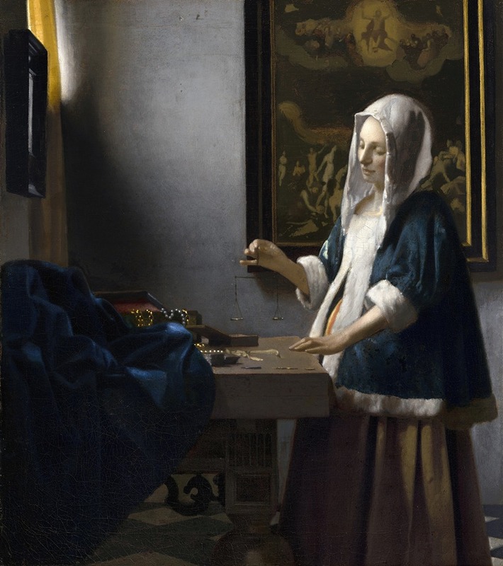 Woman Holding a Balance (c. 1664)