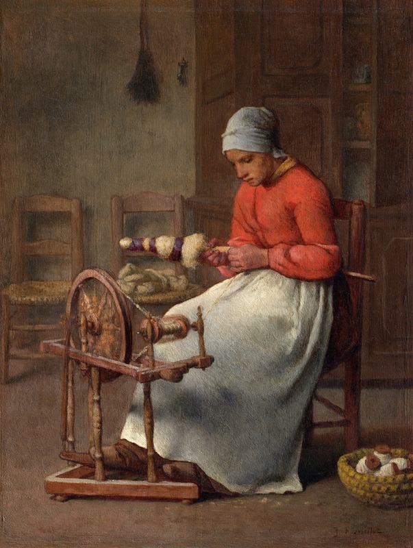 Woman Spinning (c. 1855–60)