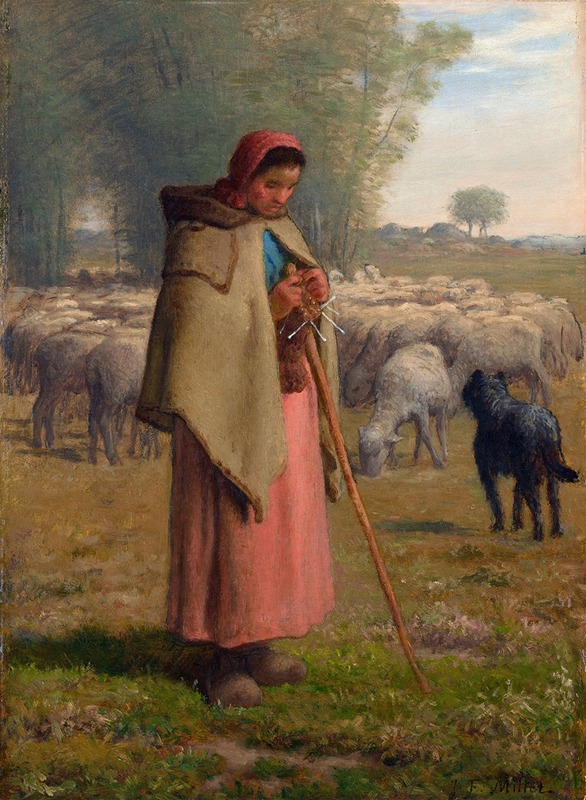 Young Girl Guarding Her Sheep (c. 1860–62)