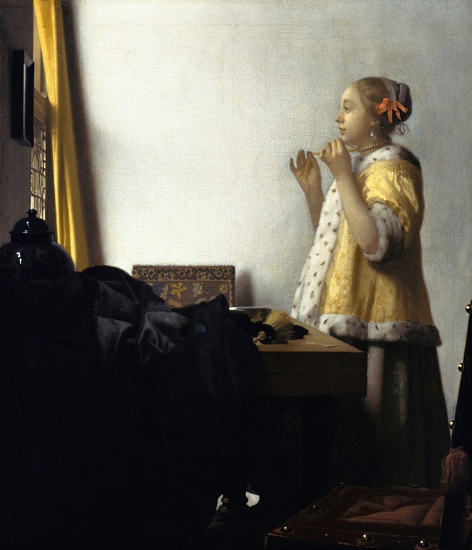 Young Woman with a Pearl Necklace (from 1663 until 1665)