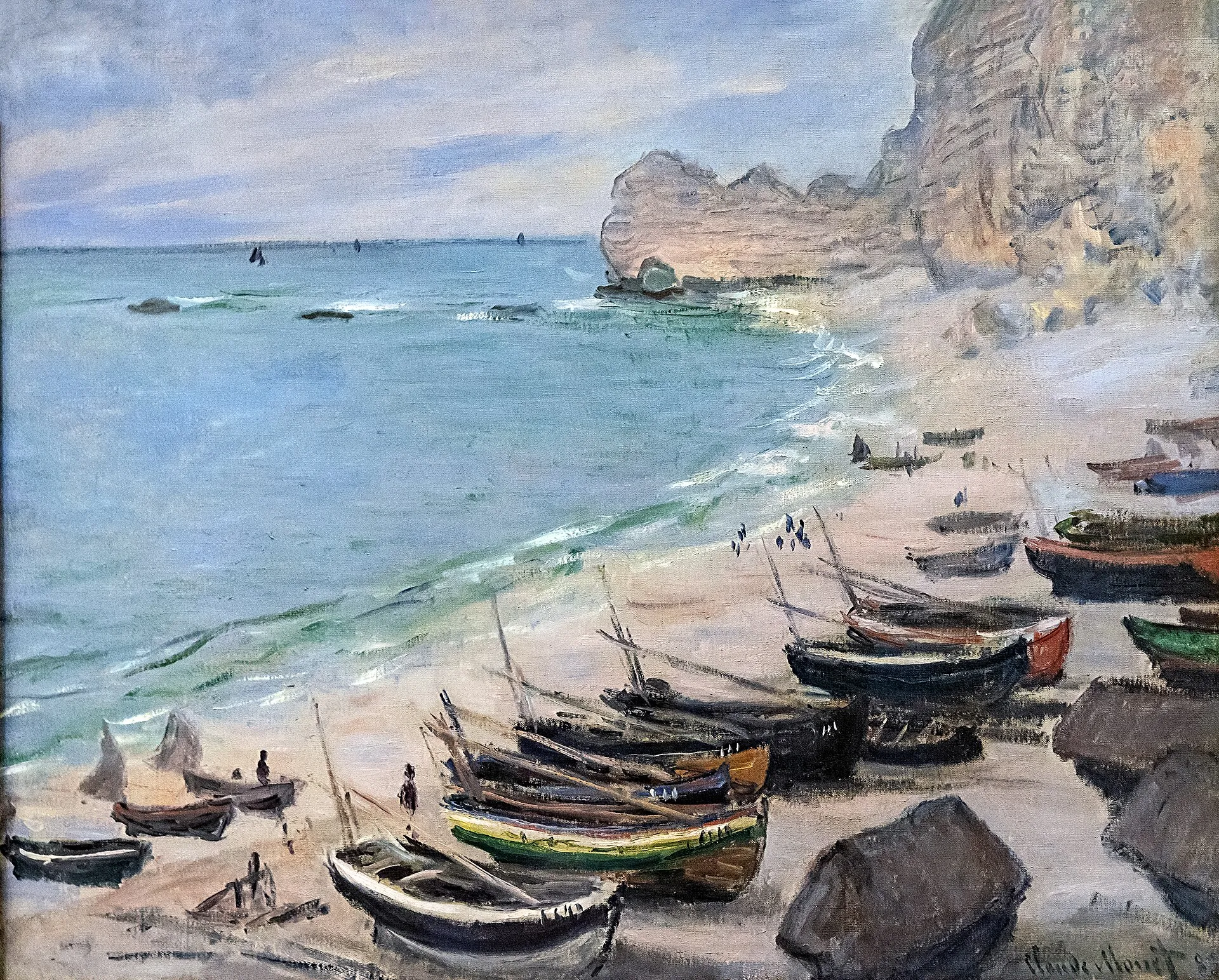 Boats on the Beach at Étretat(エトルタ、浜辺の船)