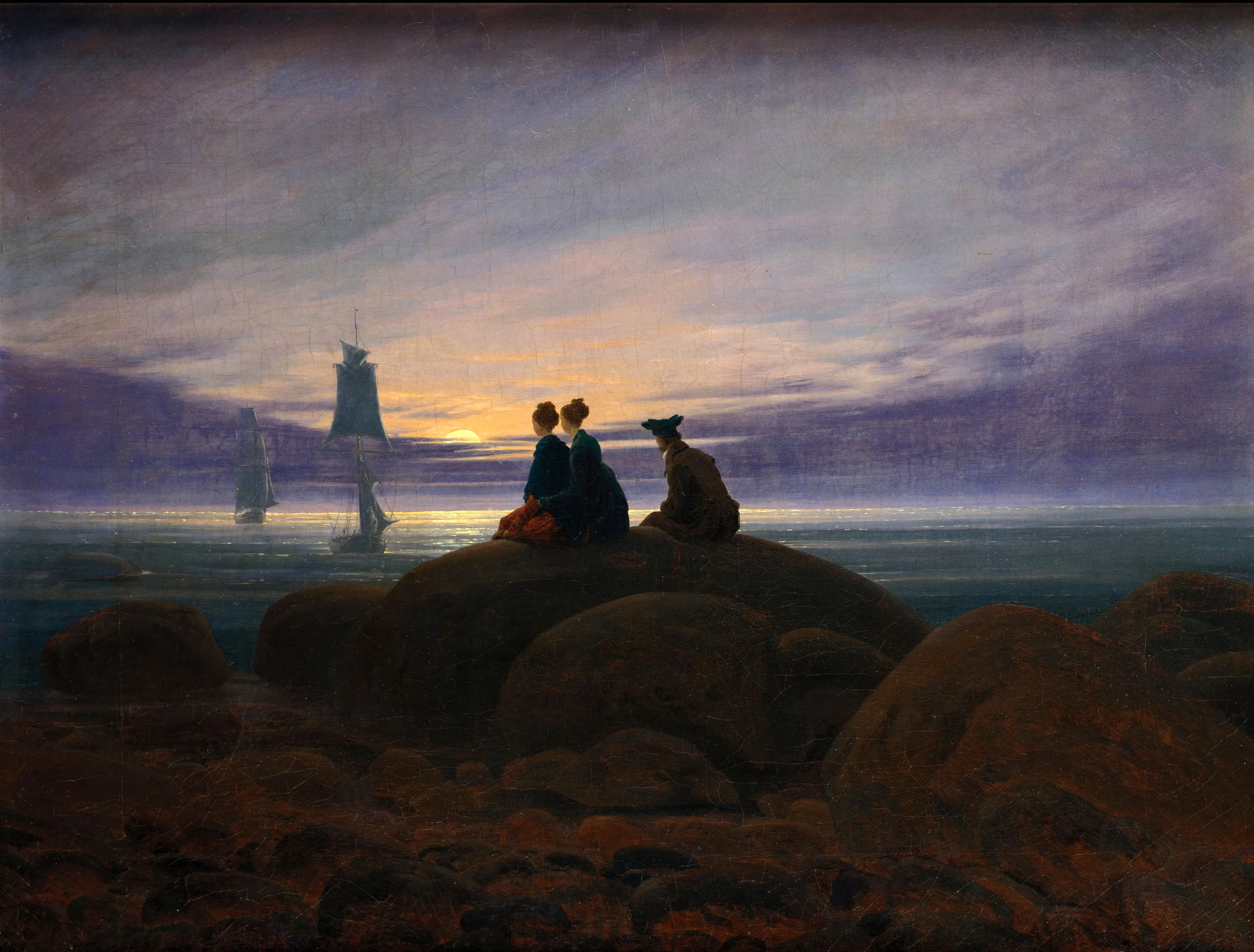 Moonrise over the Sea（海辺の月の出）