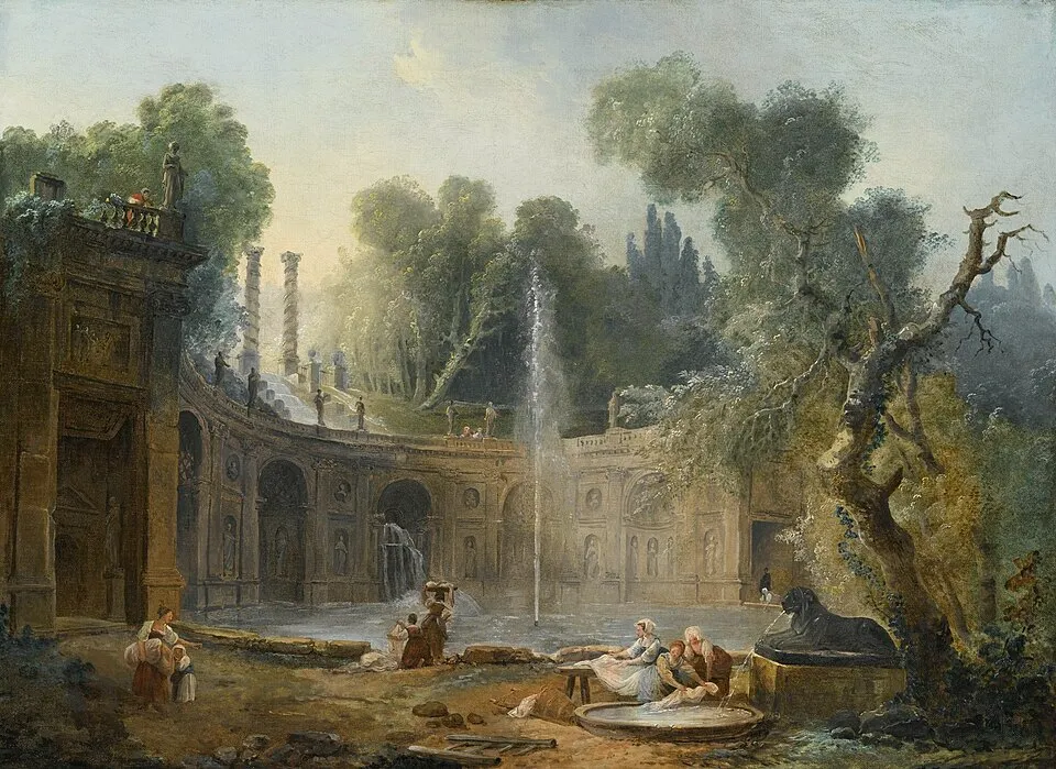 The Teatro delle Acque in the garden of the Villa Aldobrandini(ヴィラ・アルドブランドニの庭にある水の劇場)