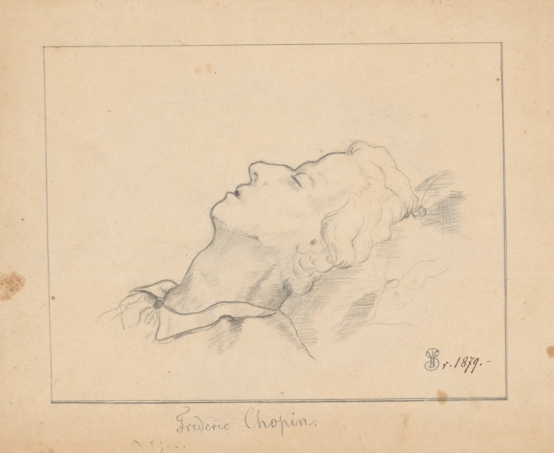 Copy of Teofil Kwiatkowski's composition 'Chopin on his deathbed'（テオフィル・クフィアトコフスキの構図『瀕死のショパン』の模写）
