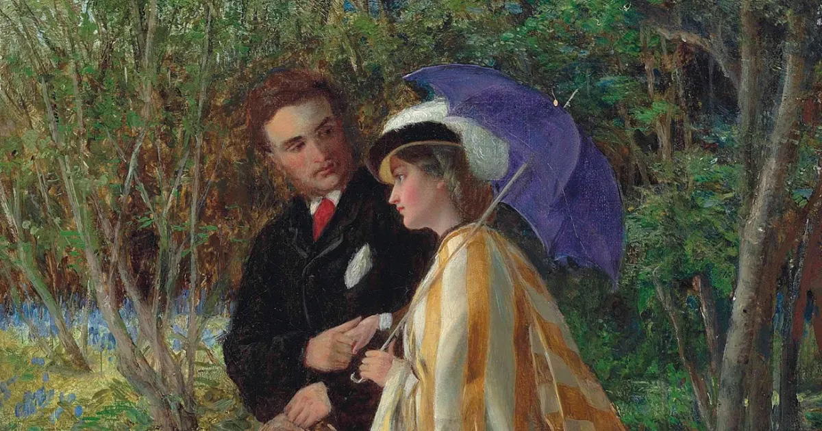 Lovers conversation in a bluebell wood（ブルーベルの森で語らう恋人たち）
