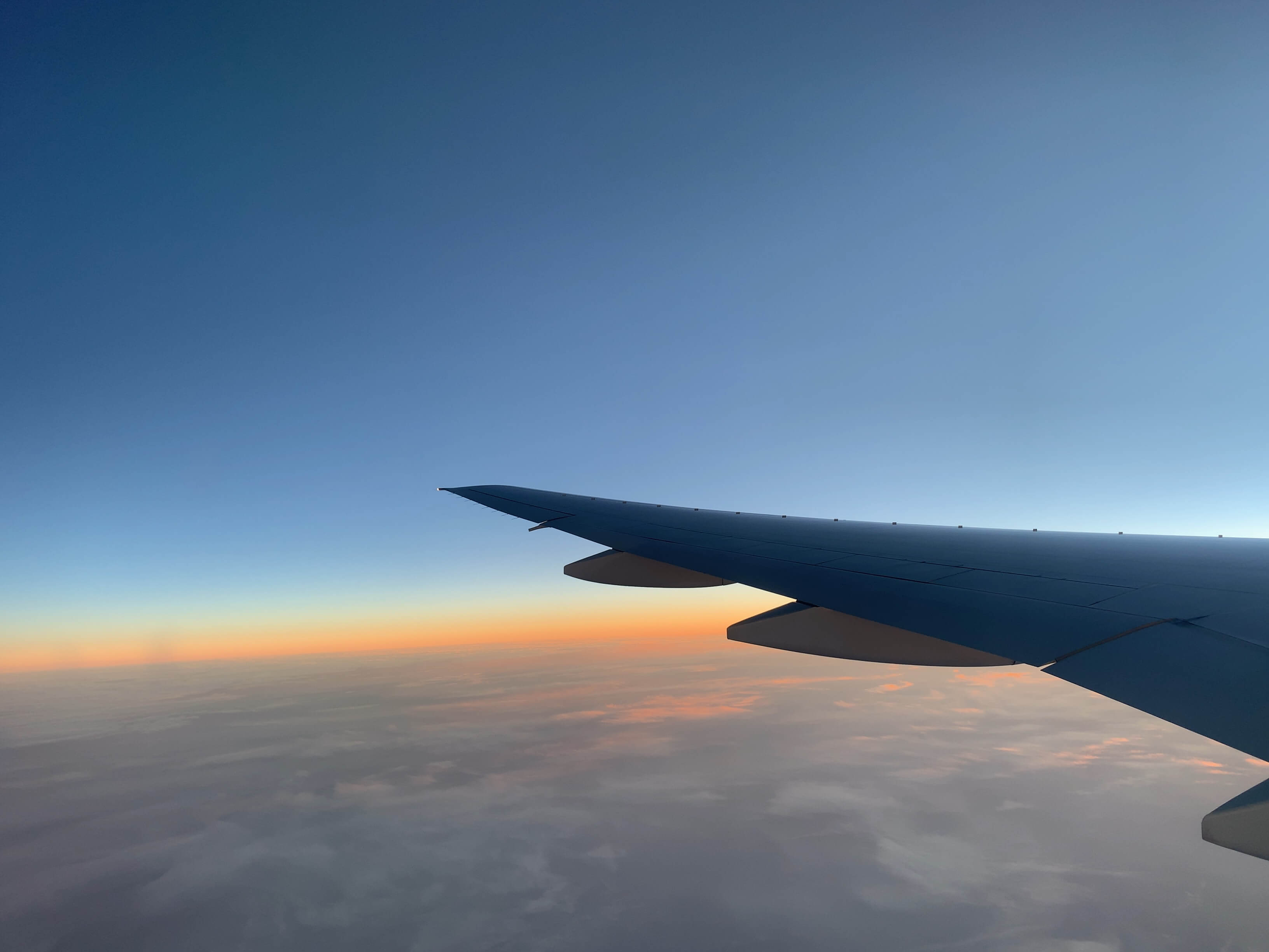 飛行機の上からの写真